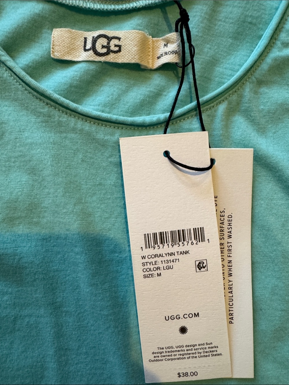 UGG Coralynn Tank in Laguna Blue size M NWT